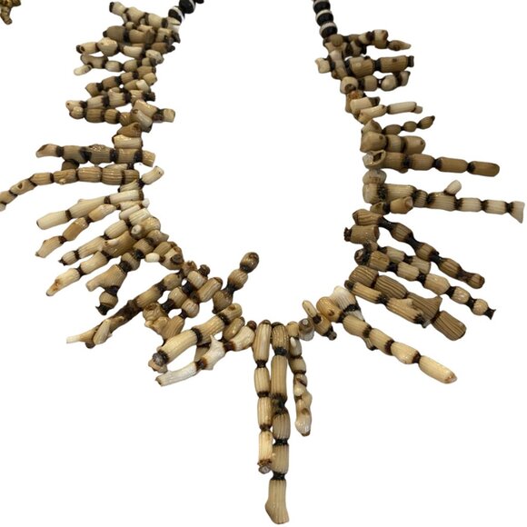 RARE Coral branch necklace Togle clasp statement chunky - Picture 6 of 6